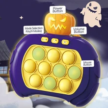 1pc Light-Up Push Bubble Popping Game Machine Toy, Handheld Game Console For Kids Stress Relief Toy School Supplies