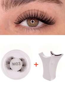 1 pereche de gene false magnetice, kit cu pensetă aplicatoare profesionale, reutilizabile, fără lipici, gene false Manga Lash, naturale, lungi și pufoase, Faux Mnk, păr moale, ochi ușori, instrument de machiaj pentru petreceri de călătorie înfrumusețate
