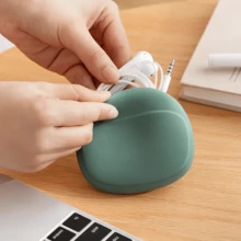 Custodia organizzatrice in silicone per AirPods Pro, cavi USB - Custodia da viaggio portatile e impermeabile (3 colori) - Multicolore - Visualizzare 5