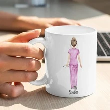1pc Custom Nurse Gifts For Women, RN Mug, Personalized Nurse Coffee Mug, Nurse Appreciation Gift, Registered Nurse Gifts For Birthday Graduation Nurse's Day, Novelty Coffee Mug, Durable High-Quality, Ideal Grad Gifts For Her - To Nurse - View 2