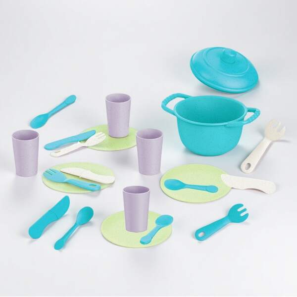 Kids Play Kitchen Cooking Toy Set, Toddler Pretend Play Kitchen Accessories & Tea Party Set, Suitable For Children 3+ Years Old, Random Color