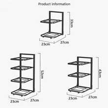 NetHong 4-Tier Pots And Pans Organiser Rack Adjustable Pot Rack Free Standing Pot And Pan Rack Organizer Cabinet Under Sink Pot Pan Rack, Baking Tray Storage And Organiser, Black - Black - View 11