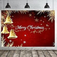1pc Christmas Snowflake & Holly Leaf Design Photography Backdrop, Suitable For Christmas Party, Anniversary, Indoor/Outdoor Wall Decor, Home, Yard, Patio, Holiday Party, New Year Merry Christmas Decoration Banner