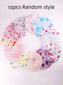 10/5/4/1 Set Women Shower Caps, Makeup Caps, Waterproof Bathing Caps, Spa Salon, Waterproof Printed Shower Caps, Elastic Lace Trim Bathing Caps, Suitable For Multiple Scenes: Kitchen, Bedroom, Bathroom, SPA,Travel Essentials,Travel Essential,Hairstyle,Hairdressing,Hair,Travel,Hair Products,Hair Tools,Hair Stuff,Barber,Barber Accessories,Barbershop,Hairdressing Equipment - Multicolor - View 11
