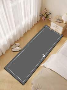 Silica Gel Soft Ground Mat For Kitchen, Non-Washing, Absorbs Water & Oil, For Home, Water-Proof & Oil-Proof, L-Shaped Mat, Non-Slip, Absorbent, Doorway Mat, Dirt-Resistant, Non-Washing Mat For Home