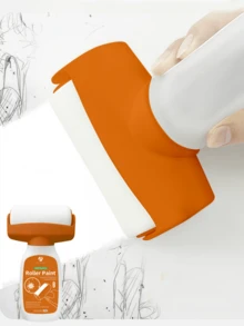 500g Orange Wall Roller Brush Water-Based Latex Paint, White Color, Suitable For Home Wall Repair, Cracking, Dirt Cleaning, Interior Wall Coating - Multicolor - View 2