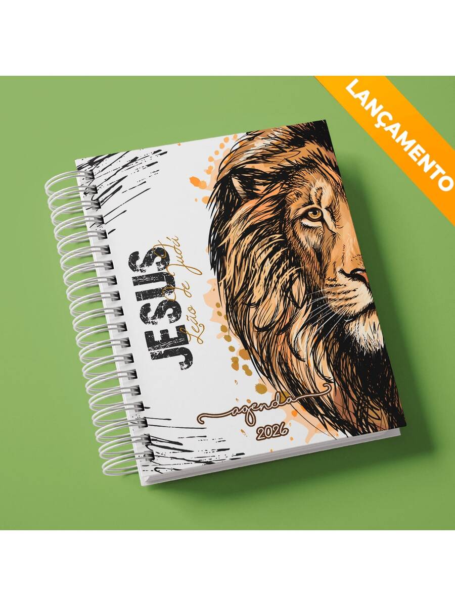 2026 Lion Christian Gospel Agenda Yeshua Colorful Black Flowers Pink Lion Of Judah God Faith Male Female Stylish 2 Days Per Page A5 216 Pages - 獅子座 4 議程 - 查看 1