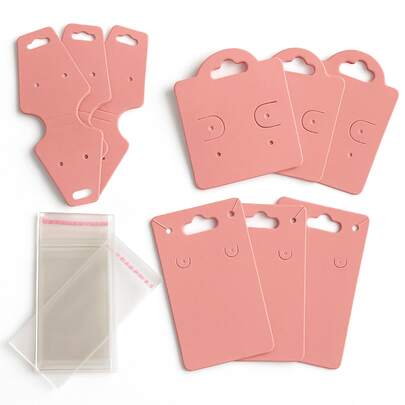 Kit mais Cartelas para Biju Suporte para Brincos Colar e Pulsiras Tags para Semi Joias  acompanha os Saquinhos