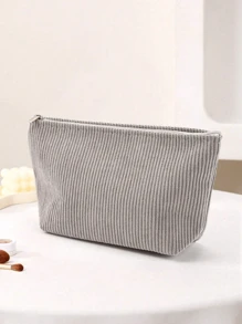 1pc Small Pouch Storage Bag Purse Organizer Small Makeup Bag New Simple, Fashionable And Fresh Corduroy Cosmetic Bag, Recommended Back-To-School Essentials Portable Makeup Bag, Multi-Functional Pencil Case, Cosmetic Brush Holder For Student Dormitory And Travel Home Use