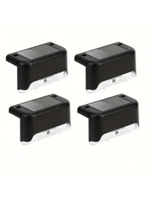 4 件装太阳能台阶灯，带白光，防水户外墙壁/栅栏/楼梯/庭院/扶手灯，最佳礼物，户外花园照明，适用于小路、庭院、露台