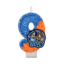 Bluey شمعة عيد ميلاد كرتونية كاواييي مناسبة لحفلات العطلات وديكورات كعكة عيد الميلاد بتصميم كرتوني ممتع