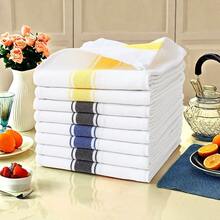 1/4pcs Striped Kitchen Towels (48*70cm/18.9x27.5in) Multi-Purpose Cleaning Cloths For Home Kitchen, Lightweight And Durable, Suitable For Cleaning Glass And Cookware - Multicolor - View 7