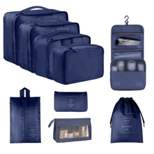 7/8/9 Sets Travel Storage Bag Large Capacity Storage Bag Luggage Organizer Makeup Bag, Toiletry Bag Toiletry Bag Can Be Folded, Waterproof And Dustproof, Portable Toiletries, Shoes, Clothes, Pants, Quilts, Sheets, Can Be Used When The Season Can Travel, Vacation, Shopping, Going Out Family Storage Use