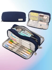 Nueva caja de lápices de gran capacidad y diseño creativo, caja de almacenamiento de artículos de papelería multifuncional para escritorio, adecuada para niños, niñas, estudio y trabajo, caja de lápices portátil, compañero de estudio, gran regalo. - Multicolor - Ver 20