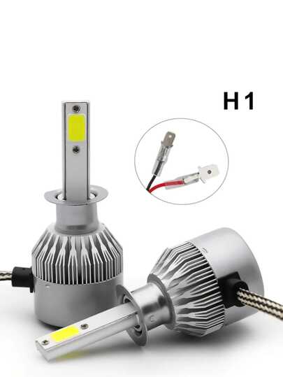 Par de Lâmpadas C6 Super Led 6000K H1 H3 H4 H7 H11 H13 H16 H27 HB3 HB4 12V a 24V
