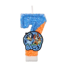 Bluey شمعة عيد ميلاد كرتونية كاواييي مناسبة لحفلات العطلات وديكورات كعكة عيد الميلاد بتصميم كرتوني ممتع