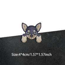 1 Peça Diversos Remendos Bordados Criativos de Moda em Estilo Cartoon, Acessórios de Aplicação a Ferro com Cabeça de Cachorro, Decorações DIY para Roupas, Adesivos - como foto - Visão 10