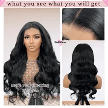 200% 密度自然黑色鲍勃假发真人混合头发 13X4 高清蕾丝前假发预拔巴西处女发带婴儿头发波浪蕾丝前假发多种尺寸非常适合女性自然发际线自然外观（8-14 鲍勃假发）