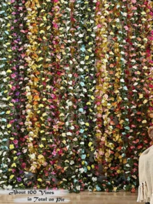 Nejlue Artificial Flowers/Plants1111 Home & Living 1 件人造悬挂玫瑰花藤假花花环玫瑰常春藤藤条仿丝绸玫瑰植物带绿叶背景用于家居装饰、房间装饰、花园装饰、墙壁装饰、室内外装饰、卧室装饰、婚礼装饰、餐桌装饰、圣诞装饰、派对装饰、万圣节装饰、生日装饰、秋季装饰