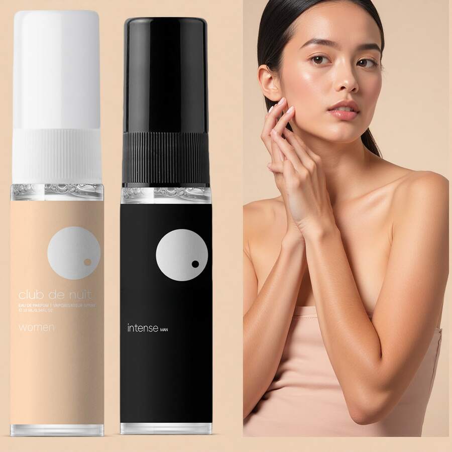 Maf Eau De Parfum 2-Pack - 10ml Each, Women's Floral + Men's Woody Musk Scent, Travel Size