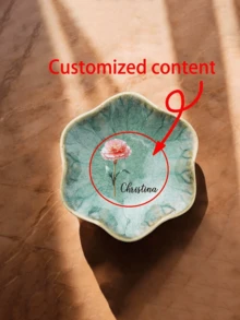 1 buc tavă decorativă personalizată pentru inele, bol mic pentru chei, tavă pentru bijuterii, tavă pentru depozitarea colierului și cerceilor, bol pentru inele de nuntă, tavă pentru inele de logodnă, cadou de Ziua Îndrăgostiților, cadou pentru ea, cadou de ziua de naștere, cadou pentru mama - Multicolor - Vizualizare 2