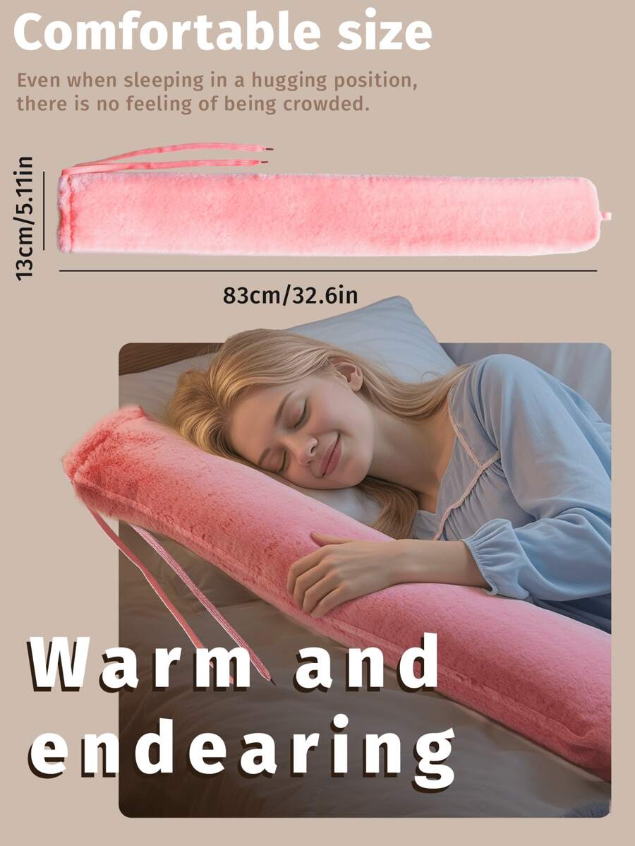 1 pièce Bouillotte d'eau chaude de forme allongée 2000 ml, réchauffe-mains à remplissage d'eau, durable, anti-explosion, fournitures d'hiver pour un réchauffement thérapeutique chaud pour les filles, réchauffe le ventre, les épaules et la taille (en raison de lots différents, les lignes et les couleurs du revêtement intérieur peuvent varier. Nous nous excusons pour tout inconvénient causé, le couvercle en tissu de ruban de soie, la couleur des côtes, le design est assortie au hasard)