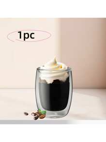 1-2-4pcs/Set Double Wall Insulated Reusable Glass Coffee Mugs, Cappuccino, Latte, Tea, Hot & Cold Drinks Cups With Handle, Suitable For Halloween, Christmas - Multicolor - View 9