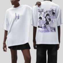 Anime  Fushiguro Toji Printed Oversized T-Shirt Unisex Shirt - trắng - Xem 2