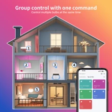 [4pcs Smart Light],Smeileas Smart LED Light Bulb A19, E26 RGBCW Bulb, 9W (60W Equivalent), With Adjustable Colors And Brightness, For All-Purpose Home Lighting, Mood Setting, And Parties