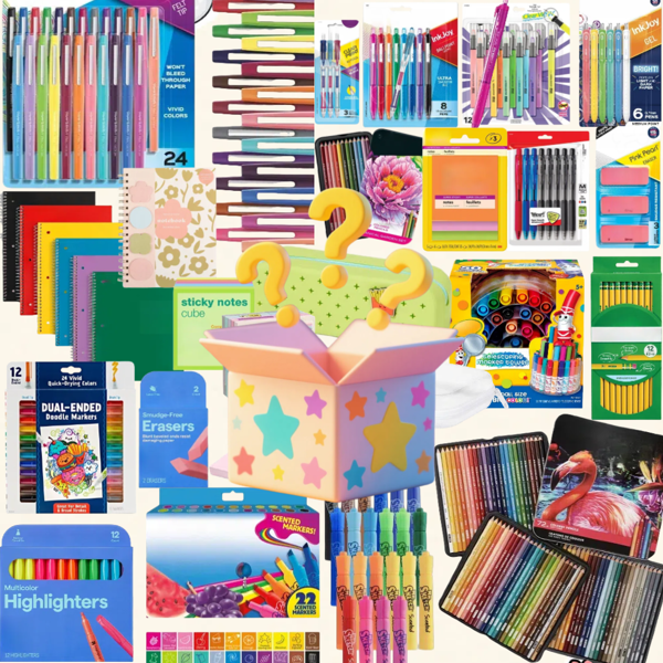 Attention! Random Stationery Gift Box & Surprise Mystery Box Are Here - Pencils, Markers, Notebooks, Rulers, Erasers Are All Included. And There's Even A Hidden Schoolbag Hidden Inside! The Excitement And Joy You Feel When Opening The Box Will Make The Joy Of Opening It All The More Enjoyable! The Price-Performance Ratio Is Outrageously High. All The Stationery You Need For Office And Study Is Here - Practical And With The Little Surprise Of Opening A Mystery Box. Even Without Looking, You'll Be A Big Winner!
