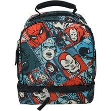 Marvel Print All Over, Bottom Drop Lunch Bag, , Iron Man, Thor, Spider Man Age 3+ - 彩色 - 查看 1