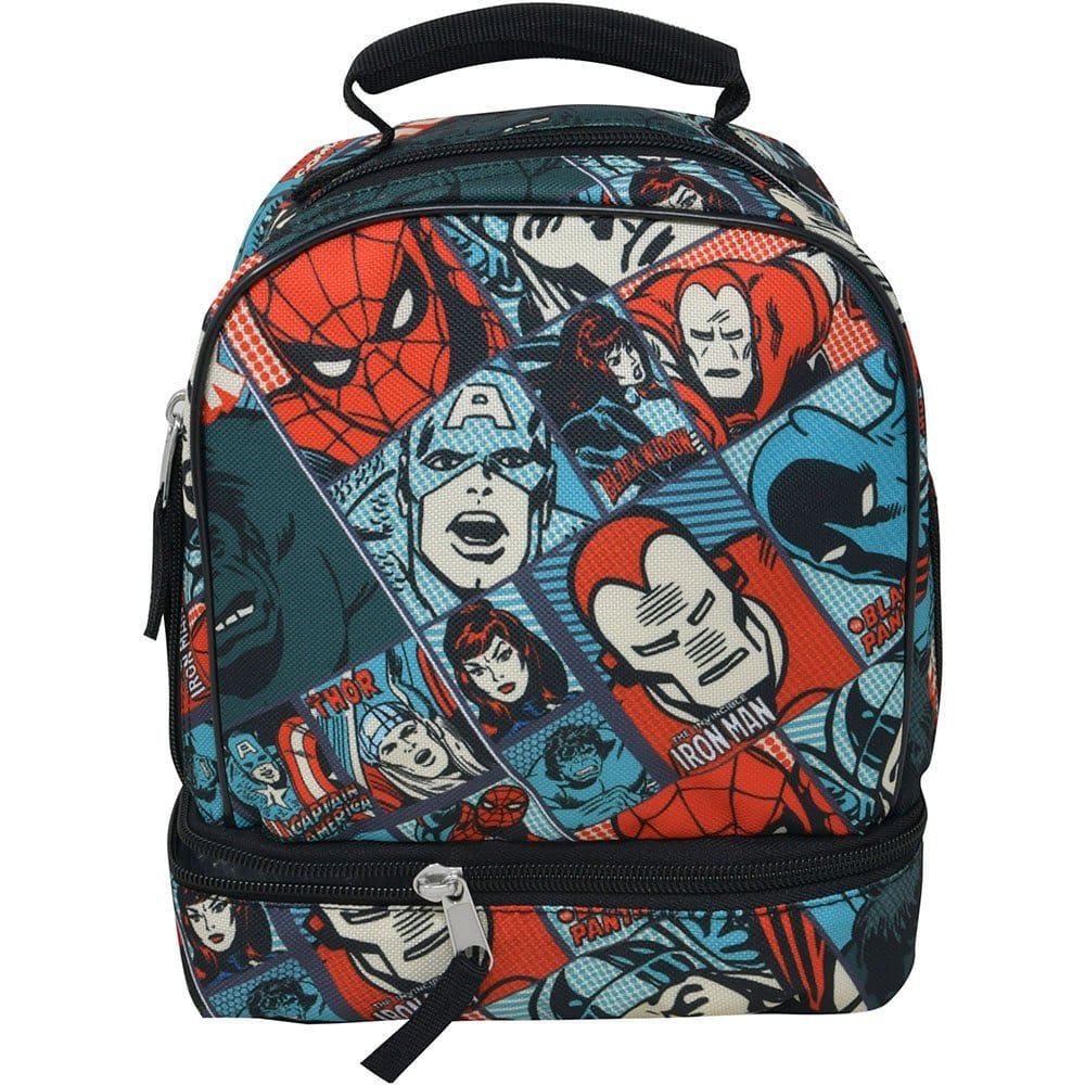 Marvel Print All Over, Bottom Drop Lunch Bag, , Iron Man, Thor, Spider Man Age 3+ - 彩色 - 查看 1