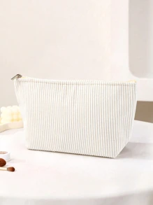 1pc Small Pouch Storage Bag Purse Organizer Small Makeup Bag New Simple, Fashionable And Fresh Corduroy Cosmetic Bag, Recommended Back-To-School Essentials Portable Makeup Bag, Multi-Functional Pencil Case, Cosmetic Brush Holder For Student Dormitory And Travel Home Use