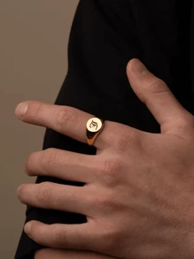 Custom Personalized Old English Initial Ring , Gothic Signet Ring , Custom Gothic Old English Ring , Silver Gothic Initial Ring, Christmas Gifts, Valentine's Day Gifts, Family Gifts,Gift For Women/Men