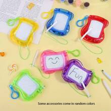 Paquete de 12 pizarras magnéticas mini con llaveros para niños, blocs de dibujo educativos, juguetes de pintura y escritura borrables, ideales para recuerdos de fiesta, regalos, edades 3-6 - Material de plástico (el artículo real no viene con cuerda)