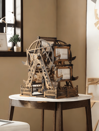 1PC 4 - Inch Ferris Wheel Photo Frame In Plastic Nostalgic And Artistic Style. Suitable For Creative Desktop Decorative Crafts, Home Decor Ornaments, And Artistic - Feeling Photo Frame Displays In Cafes.