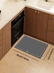 Silica Gel Soft Ground Mat For Kitchen, Non-Washing, Absorbs Water & Oil, For Home, Water-Proof & Oil-Proof, L-Shaped Mat, Non-Slip, Absorbent, Doorway Mat, Dirt-Resistant, Non-Washing Mat For Home