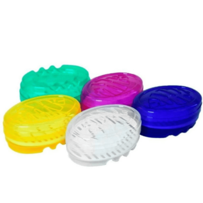 Kit 3 Saboneteiras com Grade Oval - Para Casa ou Viagem - Cores Sortidas