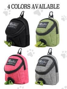 1pc Portable Pet Treat Bag, Training Pouch, Snack Reward Bag, Puppy Training Treat Bag, Pet Feeding Waist Pack, Suitable For Travel Walking Dog, Dog Supplies, Dog Snack Bag - Multicolor - View 8