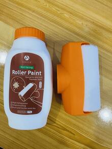 500g Orange Wall Roller Brush Water-Based Latex Paint, White Color, Suitable For Home Wall Repair, Cracking, Dirt Cleaning, Interior Wall Coating - Multicolor - View 7