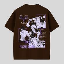 Anime  Fushiguro Toji Printed Oversized T-Shirt Unisex Shirt - Rỉ Nâu - Xem 4