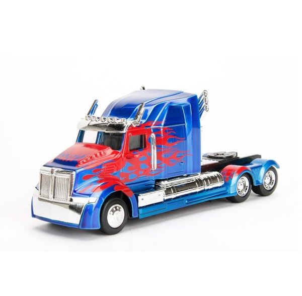 Burago Transformers Serie 1/32 Escala Vehículo de Metal Fundido, 1977 Camaro Bumblebee, Wheeljack, Optimus Prime Western Star 5700 XE, Modelo de Coche de Aleación, Película el Mismo Modelo, Regalo de Cumpleaños para Niños Coche de Carreras Juguete Modelo Móvil