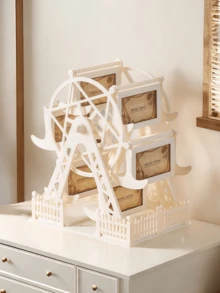 1PC 4 - Inch Ferris Wheel Photo Frame In Plastic Nostalgic And Artistic Style. Suitable For Creative Desktop Decorative Crafts, Home Decor Ornaments, And Artistic - Feeling Photo Frame Displays In Cafes. - Multicolor 1 - View 2