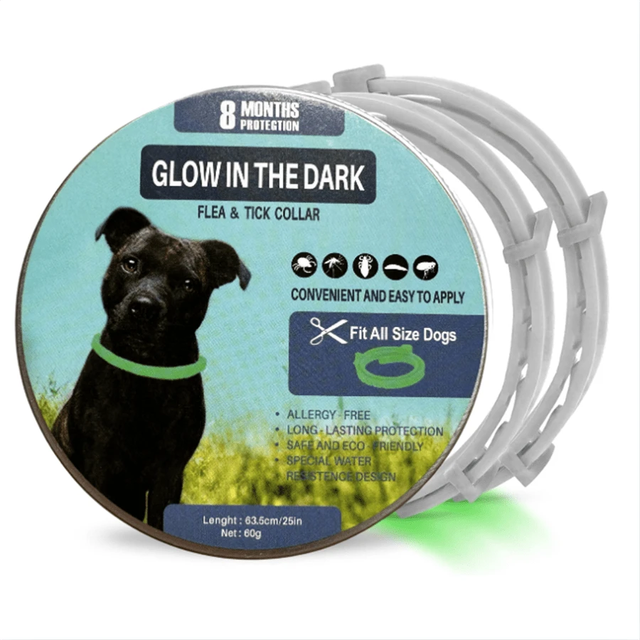 2 Packs Glow-In-The-Dark Dog Collars – Reflective, Adjustable & Lightweight | Night Safety & All-Season Comfort For Small & Medium Dogs