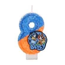 Bluey شمعة عيد ميلاد كرتونية كاواييي مناسبة لحفلات العطلات وديكورات كعكة عيد الميلاد بتصميم كرتوني ممتع