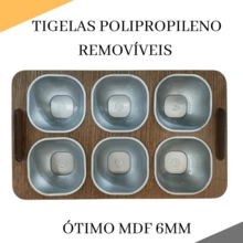 Comedouro Com 6 Tigelas Elevado Para Cães e Gatos Com Tampas - Marrom - Visão 7