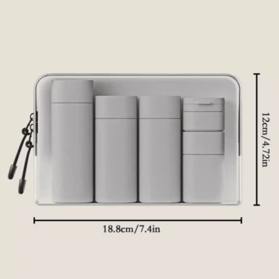 6pcs PE Material Conjunto de Viagem Shampoo Gel de Banho Loção Vazia Frasco Sub-garrafa