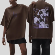 Anime  Fushiguro Toji Printed Oversized T-Shirt Unisex Shirt - Rỉ Nâu - Xem 2