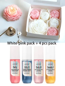 Bộ quà tặng nến thơm hoa mẫu đơn 6 cái/hộp, 1 nến lớn 5 nến nhỏ, trang trí nhà cửa khách sạn, trang trí không khí sinh nhật, bộ quà tặng kỷ niệm ngày cưới Ngày của mẹ, hộp đơn hoặc tùy chọn bộ - Nhiều màu - Xem 12