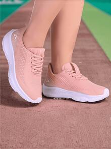 Women's Pink Casual Sports Sneakers For Gym Walking Exercise Running Lightweight Comfortable Flexible Non-Slip Workout Shoes - Màu hồng gỉ - Xem 2